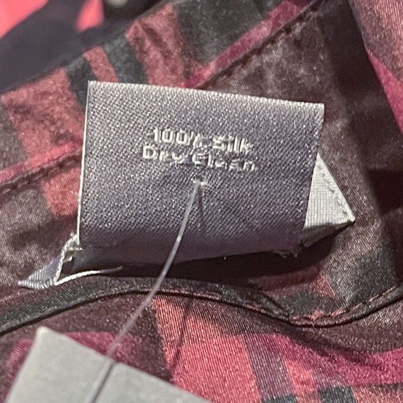 Ann Taylor Taffeta 100% Silk Ruffled Button Down Blouse - Picture 8 of 8